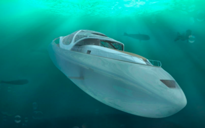 Disappearing superyacht submarine concept